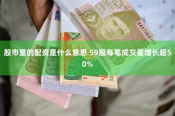 股市里的配资是什么意思 59股每笔成交量增长超50%