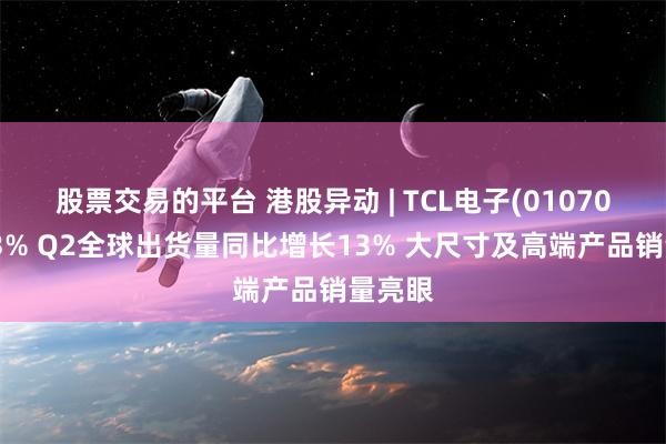 股票交易的平台 港股异动 | TCL电子(01070)涨超3% Q2全球出货量同比增长13% 大尺寸及高端产品销量亮眼