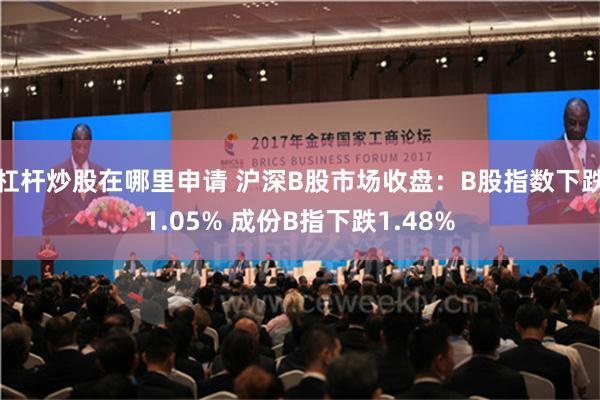 杠杆炒股在哪里申请 沪深B股市场收盘：B股指数下跌1.05% 成份B指下跌1.48%